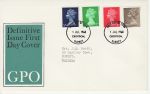 1968-07-01 Definitive Stamps Croydon FDC (72328)