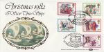 1982-11-17 Christmas Stamps Hythe Silk FDC (72821)