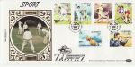 1986-07-24 Guernsey Sport Stamps Silk FDC (72936)