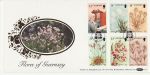 1988-11-15 Guernsey Wild Flowers Stamps Silk FDC (72948)