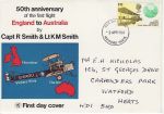 1969-04-02 England - Australia 50th Anniv Flight FDC (73913)