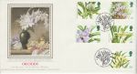 1993-03-16 Orchids Stamps Bureau PPS Silk FDC (74557)