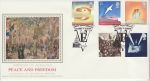 1995-05-02 Peace and Freedom Stamps London Silk FDC (74577)