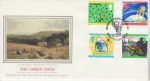 1992-09-13 Green Issue Stamps Howletts Silk FDC (74688)