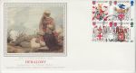 1984-01-17 Heraldry Stamps Coventry Silk FDC (74701)