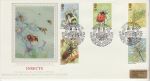 1985-03-12 Insects Stamps London SW7 Silk FDC (74710)