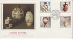1987-10-13 Studio Pottery Stamps Bureau Silk FDC (74787)