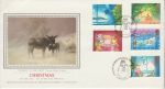 1987-11-17 Christmas Stamps Bureau Silk FDC (74789)