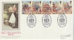 1989-10-17 Lord Mayor Show Stamps London Silk FDC (74804)