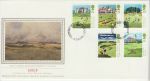 1994-07-05 Golf Stamps Croydon Silk FDC (75064)