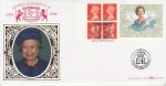 1996-04-16 Queen's 70th Label Pane Bruton St Silk FDC (75124)