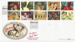 1995-03-21 Greetings Stamps Loveston Silk FDC (75126)