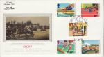 1986-07-15 Sport Stamps EDINBURGH Silk FDC (75523)