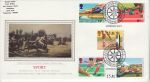 1986-07-15 Sport Stamps LONDON SW1 Silk FDC (75524)