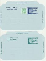 Belgium Postal Stationery x2 Aerogrammes (75658)