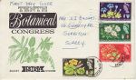 1964-08-05 Botanical Congress London wavy + cds FDC (75729)