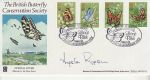 1981-05-13 Butterflies Stamps Angela Rippon Signed FDC (75871)