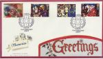 1992-11-10 Christmas Stamps Hand Made FDC (75928)