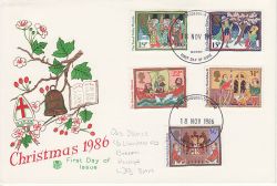 1986-11-18 Christmas Stamps Gwent FDC (76532)