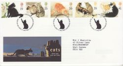 1995-01-17 Cats Stamps Bureau FDC (76585)