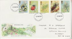 1985-03-12 Insects Stamps Epsom FDC (76595)