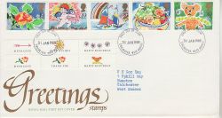 1989-01-31 Greetings Stamps Chichester FDC (76645)