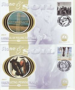 2000-07-04 Stone and Soil Stamps x4 Benham FDC (76752)