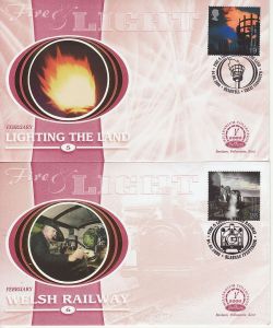 2000-02-01 Fire and Light Stamps x4 Benham FDC (76756)