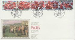 1988-07-19 Armada Stamps Plymouth Silk FDC (76804)