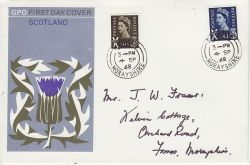 1968-09-04 Scotland Definitive Stamps Forres cds FDC (76871)