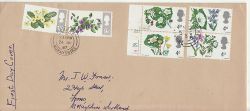 1967-04-24 British Flowers Stamps Forres cds FDC (76883)