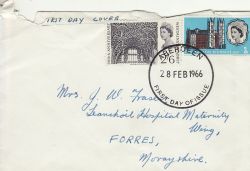 1966-02-28 Westminster Abbey Stamps Aberdeen FDC (76901)
