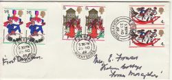 1968-11-25 Christmas Stamps Forres cds FDC (76907)