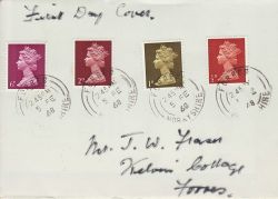1968-02-05 Definitive Stamps Forres cds FDC (76968)