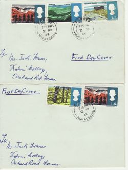 1966-05-02 Landscapes Stamps Forres cds x2 FDC (76978)