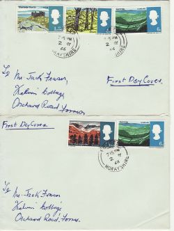 1966-05-02 Landscapes Stamps Forres cds x2 FDC (76979)