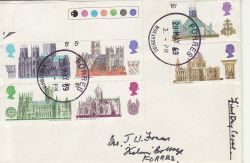 1969-05-28 British Cathedrals Stamps Forres cds FDC (76982)