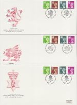 1991-12-03 Regional Definitive Stamps x3 SHS FDC (76020)