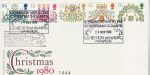 1980-11-19 Christmas Stamps NPC Warwick FDC (76201)