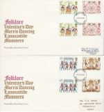 1981-02-06 Folklore Gutter Stamps Maidstone x2 FDC (76396)