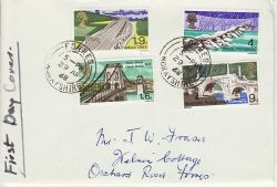 1968-04-29 British Bridges Stamps Forres cds FDC (77052)