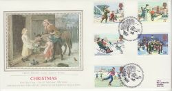 1990-11-13 Christmas Stamps Bethlehem PPS Silk FDC (77069)