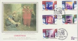 1988-11-15 Christmas Stamps Box PPS Silk FDC (77103)