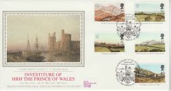 1994-03-01 Investiture Stamps Cardiff Silk FDC (77124)