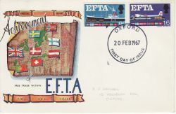 1967-02-20 EFTA Stamps Oxford FDC (77161)