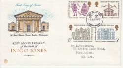 1973-08-15 Inigo Jones Stamps Birmingham FDC (77206)