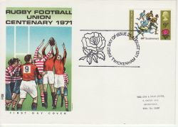 1971-08-25 Rugby Football Union Twickenham FDC (77230)