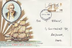 1968-05-29 James Cook Stamp Southampton FDC (77243)