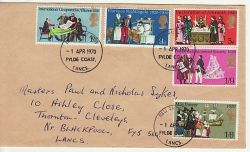 1970-04-01 Anniversaries Stamps Fylde Coast FDC (77260)