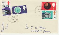 1967-09-19 British Discoveries Stamps Forres cds FDC (77266)